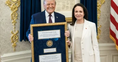 Trump elogia Corina após receber medalha do Nobel da Paz